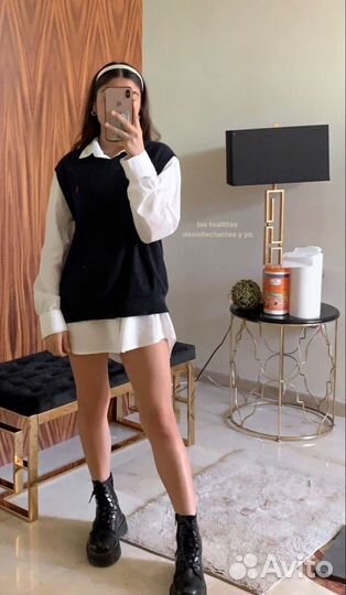 Вязаная жилетка оверсайз