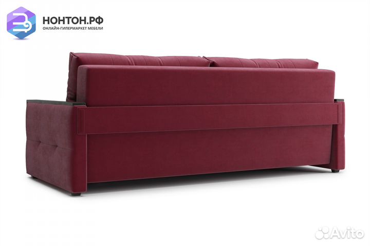 Диван еврокнижка Инсайд 3-х местный бордовый