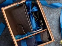 Подарочный набор для мужчин кошелек+ремень+носки