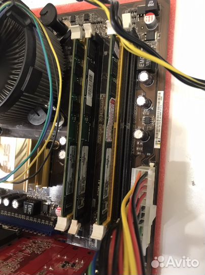 Материнская плата 775 проц+память