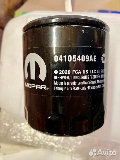Фильтр маслянный 04105409AE Mopar