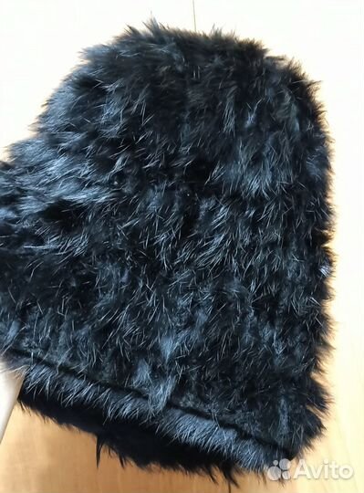 Шапка вязаная из меха