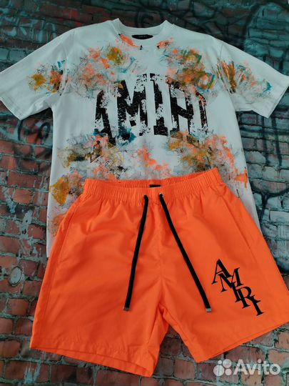 Костюм шорты и футболка Amiri