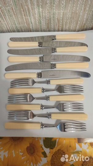 Набор столовых приборов СССР с ручками под кость