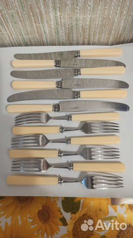 Набор столовых приборов СССР с ручками под кость