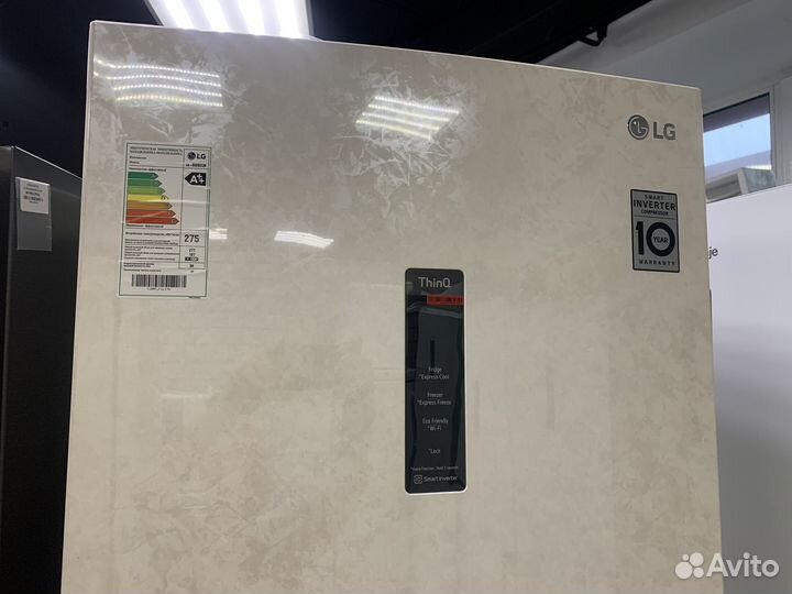 Холодильник LG GA-B509seum, бежевый