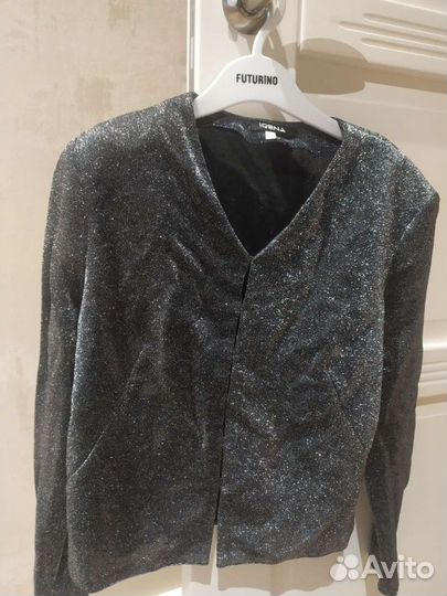 Блузка, металлик, нарядная 42 размер