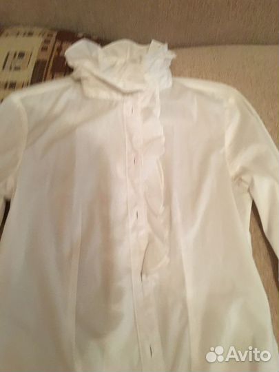 Блузка белая для девочек 152 на бирке