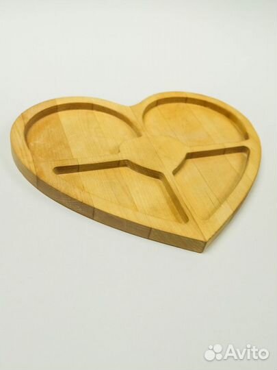 Менажница деревянная для детей сердечко
