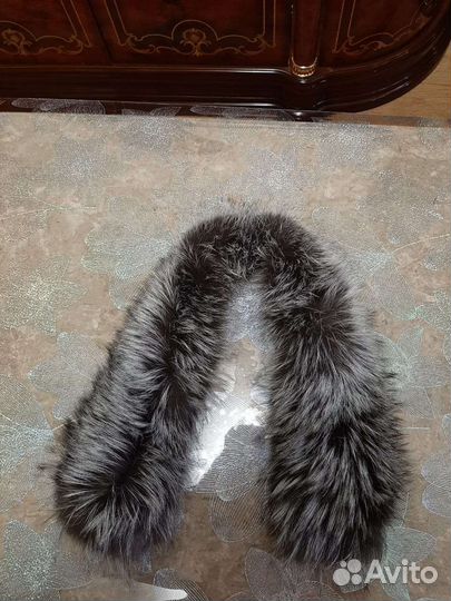 Меховой воротник натуральный мех чернобурка
