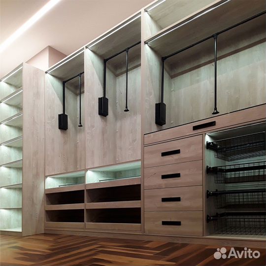 Гардеробная по индивидуальным размерам