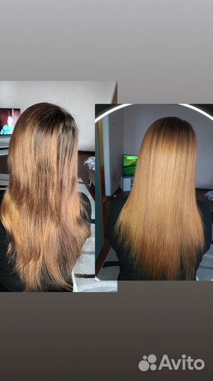 Кератиновое выпрямление волос