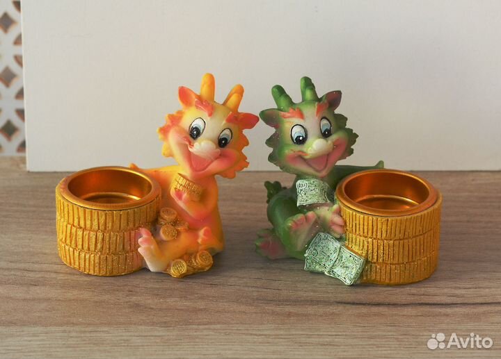 Подсвечник дракон, символ денег. Подарок амулет