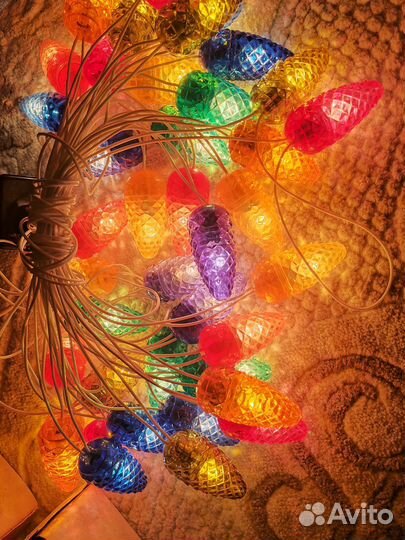 Гирлянда СССР 40 ламп шишки г. Астрахань