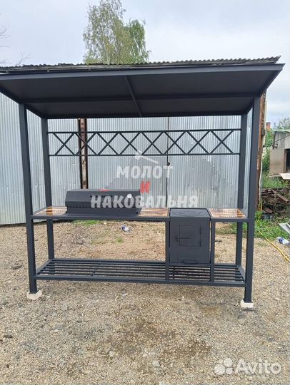 Мангал с крышей