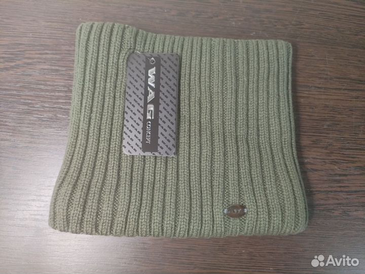 Шарф-снуд из шерсти двойной