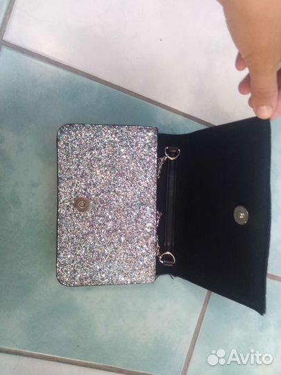 Сумка клач Pull&Bear блестящая