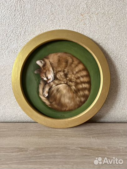 Картина холст/масло рыжий кот