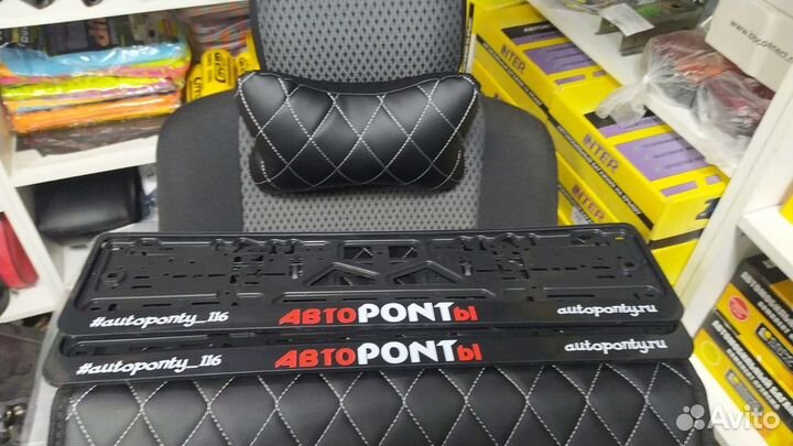 Рамка номера черная автопонты