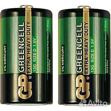 Батарейки GP 13G-OS2 D Size 2шт #98751