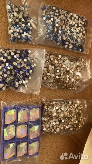 Стразы холодной фиксации. Нити стеклярус