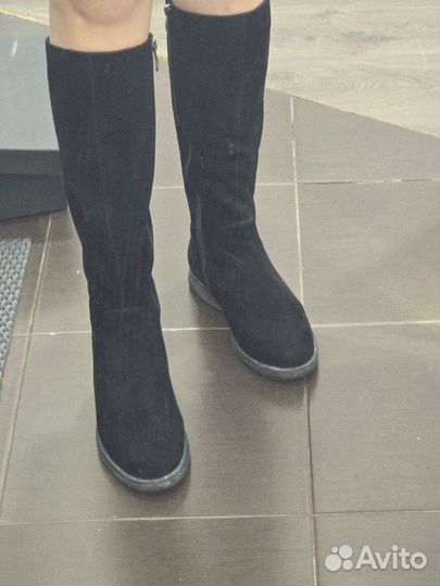 Зимние женские сапоги 38 натуральная замша