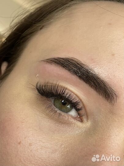 Оформление бровей хной/краской