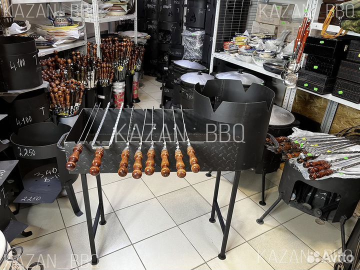 Мангал с подказанником для казана 10 - 12 литров