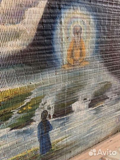 Старая картина Масло/холст 88х66 М. Светлая