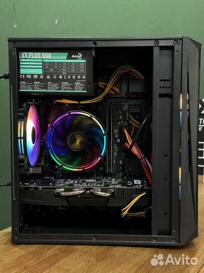 Игровой компьютер intel i3-10100f/RX580 8gb/16gb