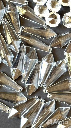 Запасные хрустальные подвески для люстры 124 шт