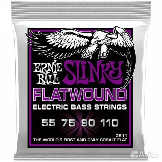 Струны для бас-гитары Ernie Ball 2811 Slinky Flatw