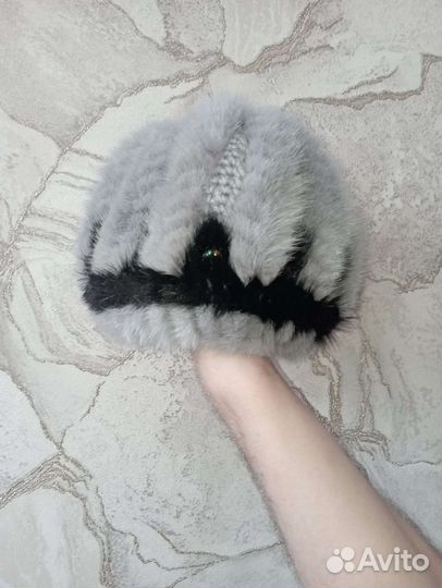 Шапка норковая, на резинке