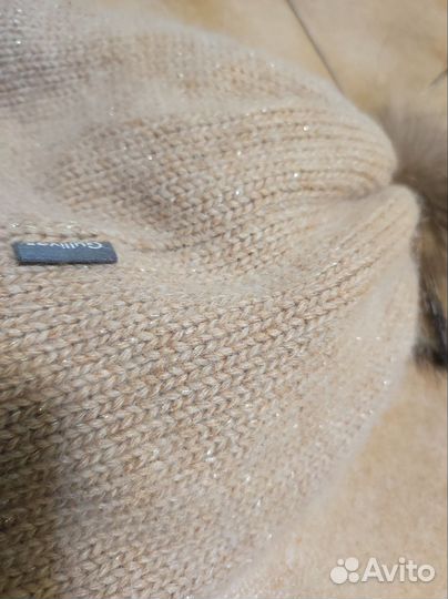 Шапка зимняя для девочки 52 54 gulliver бежевая