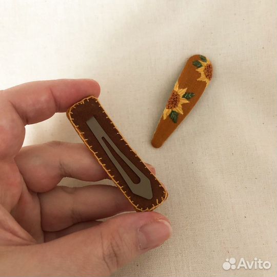 Заколки клик клак Подсолнухи