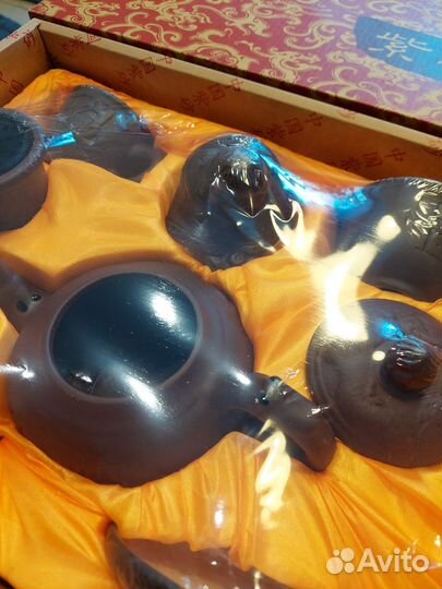 Подарочный набор чайник, чашки для чая новый