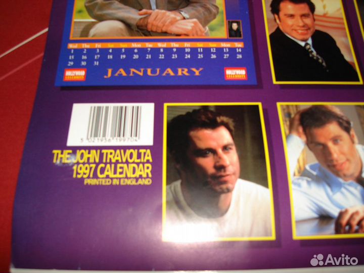 Календарь Джон Траволта,1997г, производство Англия