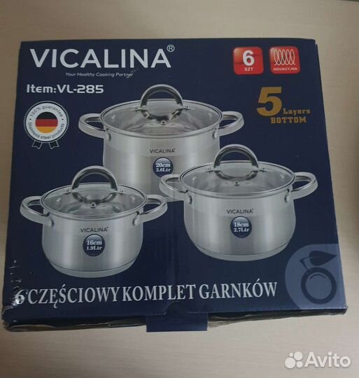 Кастрюли Набор кастрюль из нержавеющей стали