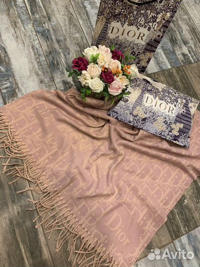 Кашемировый палантин шарф Dior с упаковкой