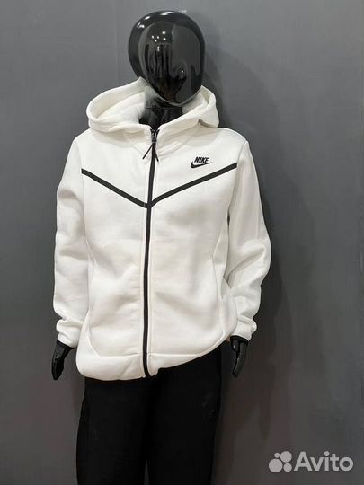 Nike Tech белая зип худи (Арт.72142)