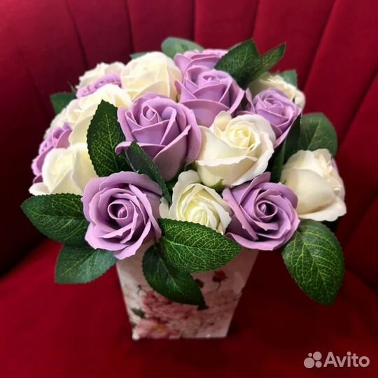 Букет из мыльных роз