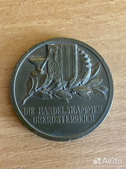 Настольная медаль Австрия 25 лет выслуги