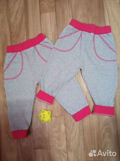 Бронь Тёплые штаны брюки для двойни 80