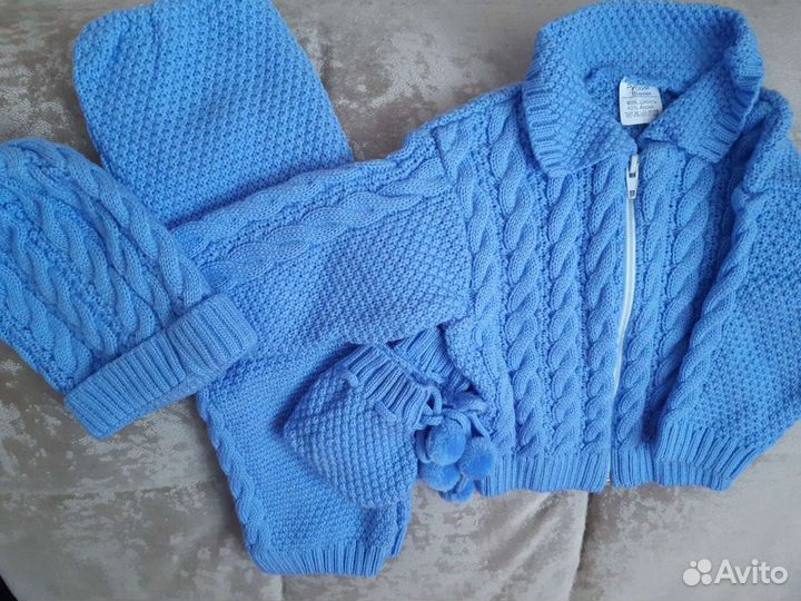 Вязанный костюм до года