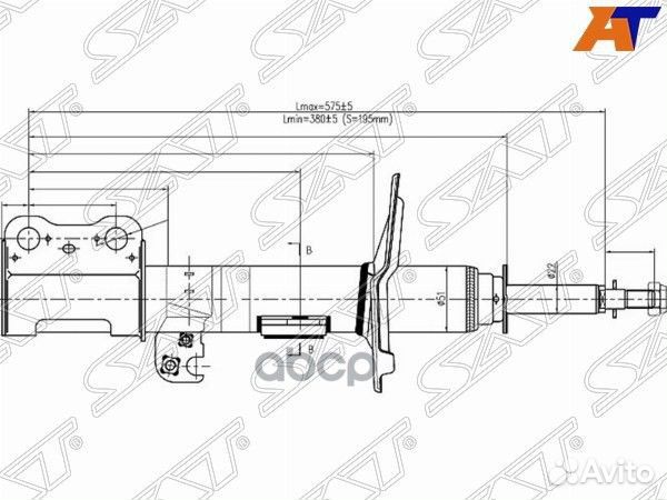 Стойка передняя toyota ipsum/picnic/avensis VER