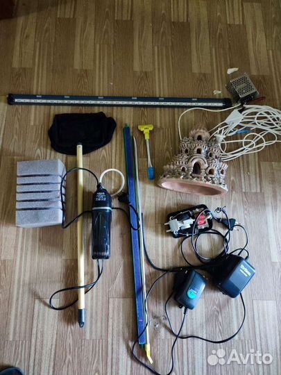 Фильтр сачек подсветка растения камни