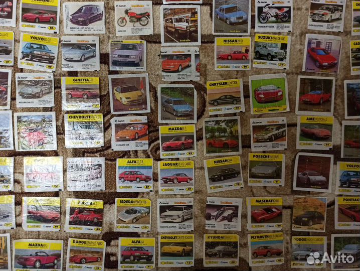 Вкладыши от жвачек 90 х bombibom большой набор