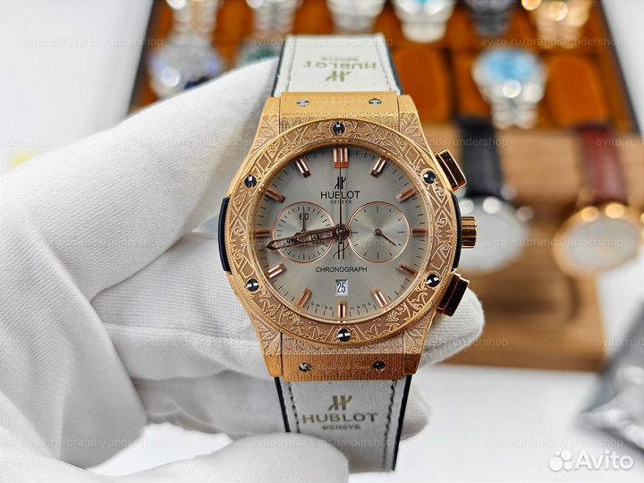 Hublot Gold Гравировки кварцевые мужские часы