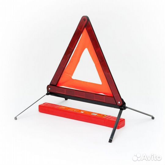 Знак аварийной остановки с металлическим основание