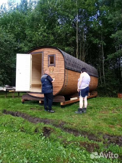 Баня бочка Квадро под ключ